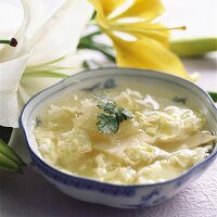 Mushroom soup with bamboo shoots