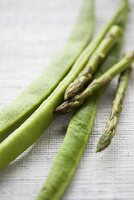 Green beans and green asparagus