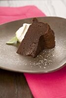 Chocolate cake with cream