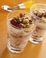 Yoghurt with fruit and muesli