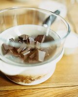 Melting chocolate over a hot water bath