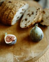 Olive bread and fresh figs