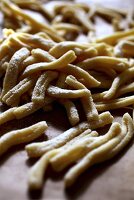 Homemade casarecce pasta