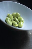 Broad beans in a dish