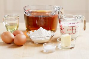Zutaten für Pfannkuchensuppe