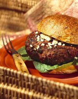 Hamburger with Crumbly Cheese