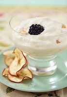 Apple Snow with a Blackberry and Apple Chips