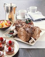 Buche de Noel (Französischer Weihnachtskuchen)