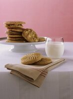 Peanut Butter Cookies with Glass of Milk (Assorted Cookies)