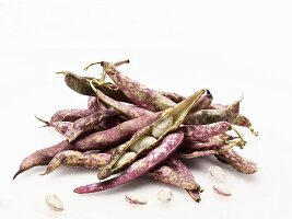 New Jersey Grown Cranberry Beans; White Background