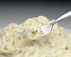 Mashed Potatoes in Serving Bowl