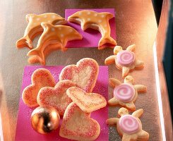Verschiedene bunte Kekse für Kinder 