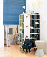 Three compiled CD racks with furniture handles as shoe closet