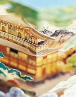 3D Buch -Bausatz mit chinesischem Schloss, Unschärfe