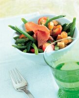 Bohnen-Tomaten-Salat mit Croûtons (KH)