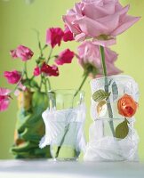 Flower vase with cover