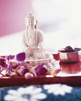 Statue of Amitabha Buddha made of ivory, glass fiber and mineral dust