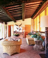 Interior view of an Indonesian style living room