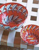 Recycled pappschalens with pattern