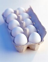 10er Karton weiße Eier  X 