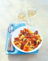 Fusilli mit Paprika und Chorizo 