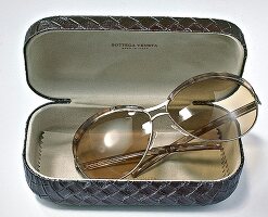 Getoente Sonnenbrille in Etui 