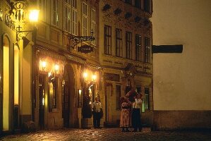 Viennese pub at night