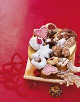 Assorted cookies of various shapes on plate