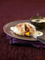 Zimt-Knödel mit Orangen-InwerFüllung.