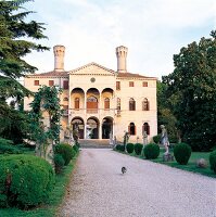 Entrance of Castello di Roncade in Roncade Treviso, Italy