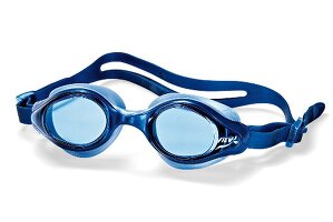 blaue Schwimmbrille 