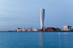 "Turning Torso", Wolkenkratzer in Malmö, Schweden.