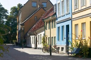 Engelbrektsgatan, bunte Strasse im Zentrum von Malmö.