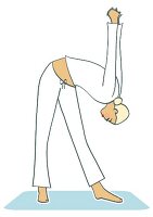 Illustration, Hormon-Yoga-Übung 5 A, Dhanurasana