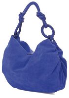 Freisteller: Veloursledertasche blau 