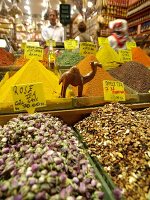 Various types of spices in Egyptian Bazaar, Istanbul