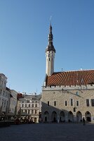View of Town hall in Tallinn, Estonia
