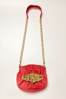 Ledertasche mit Gold-Applikationen 