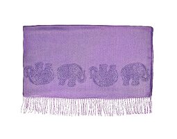 Sommer-Pashmina in Lavendel mit Fransen