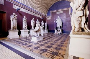 Different statues in Thorvaldsen Museum at Copenhagen, Denmark