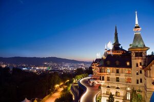 Schweiz, Blick auf Zurich, vom Hotel "Dolder Grand", See