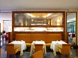 Interior of Michael Hoffmann's Restaurant Margaux in Berlin, Germany