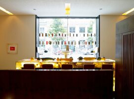 Interior of Michael Hoffmann's Restaurant Margaux in Berlin, Germany