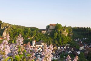 View of castle at Franconian Switzerland, Bavaria, Germany