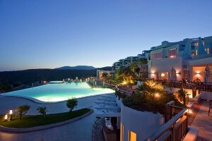 View of pool in Kempinski Hotel Barbaros Bay, Turkey