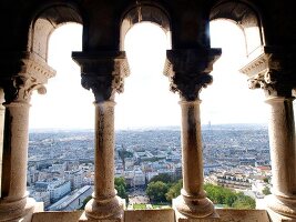 View of city from Sacre Coeur in Paris, France