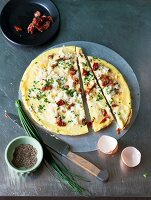 Couscous and chive frittata