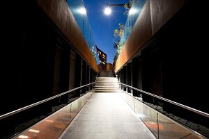 Staircase of subway in New York, USA