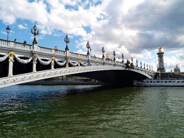 Pont Alexandre III over Seine river in Paris, France