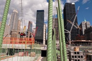 Construction work going on in Ground Zero site in New York, USA